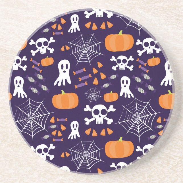Fun Spooky Halloween Characters Coaster (Front)