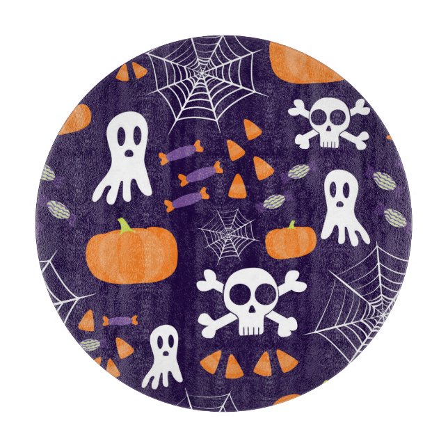 Fun Spooky Halloween Characters Cutting Board (Front)