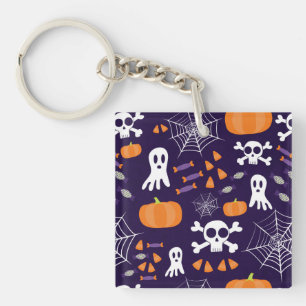 Fun Spooky Halloween Characters Key Ring