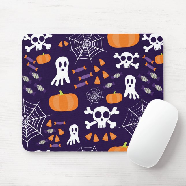 Fun Spooky Halloween Characters Mouse Mat (With Mouse)
