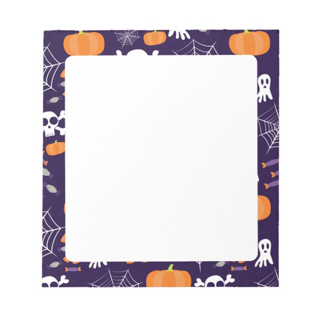Fun Spooky Halloween Characters Notepad (Front)