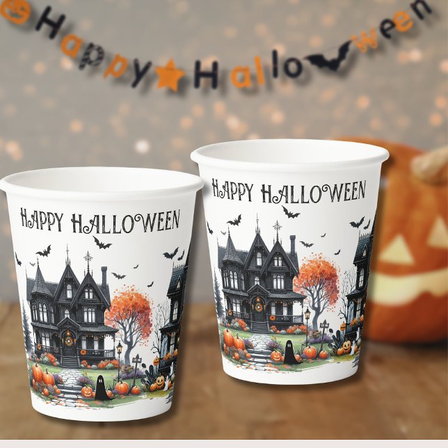 Fun Spooky Halloween Party Paper Cups (Fun Spooky Halloween Party Paper Cups)