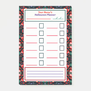 Fun Spooky Halloween Party Task Planner To Do List Post-it Notes