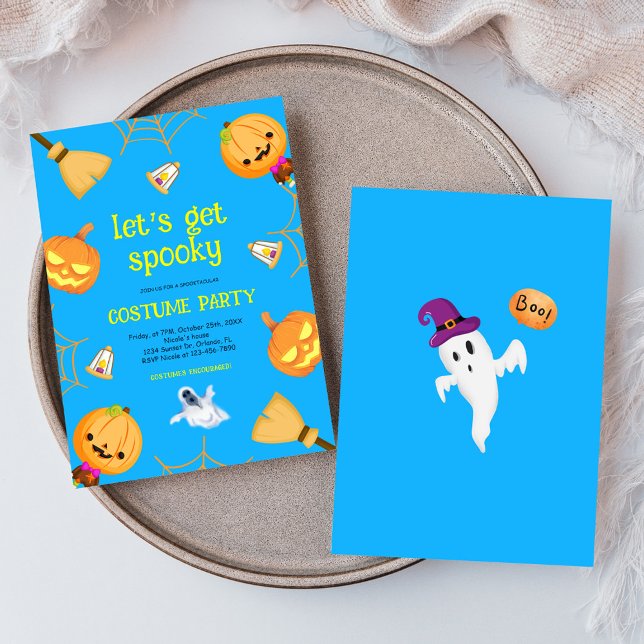 Fun Spooky Kids Halloween Costume Party Invitation (Fun Spooky Kids Halloween Costume Party Invitation)