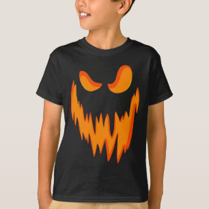 Fun Spooky Scary Pumpkin Jack O Lantern Face T-Shirt