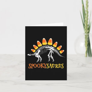 Fun Spookysaurus Candy Corn Dinosaur Halloween Tod Card
