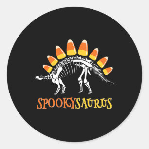 Fun Spookysaurus Candy Corn Dinosaur Halloween Tod Classic Round Sticker