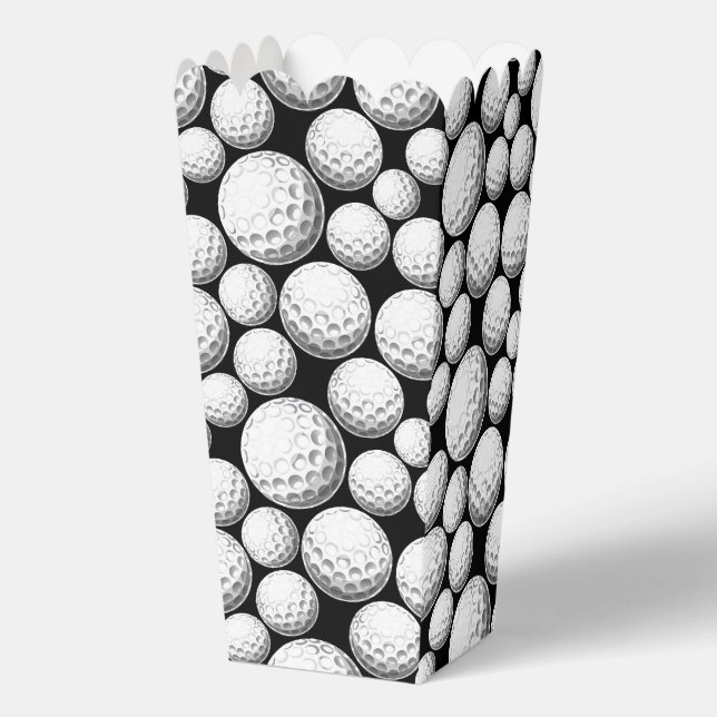 Fun sports golf ball tiled pattern  favour box (Front)