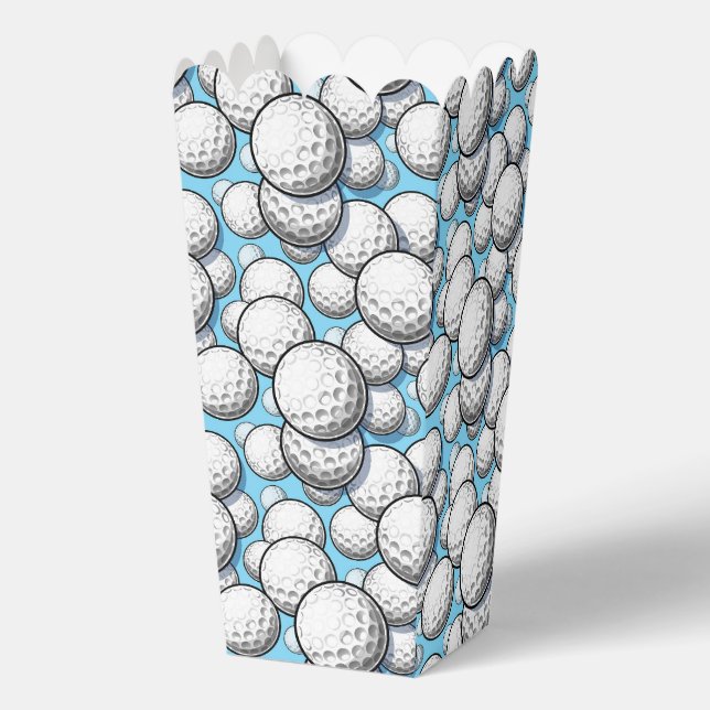 Fun sports golf ball tiled pattern  favour box (Front)