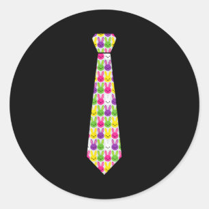 Fun spring toddler shirt funny easter tie for men  classic round sticker