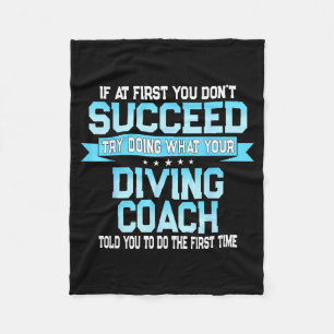 Fun Srt Coach Meme - Funny Diving Saying Fleece Blanket