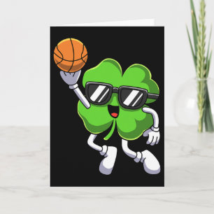 Fun St Patricks Day Shamrock Playing Bysketbyll Bo Card