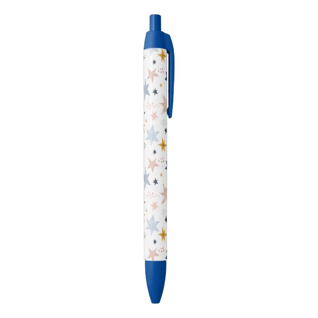 Fun Star Pattern Black Ink Pen (Bottom (Vertical))
