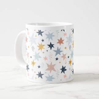 Fun Star Pattern Large Coffee Mug