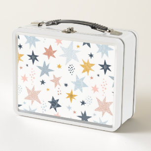 Fun Star Pattern Metal Lunch Box
