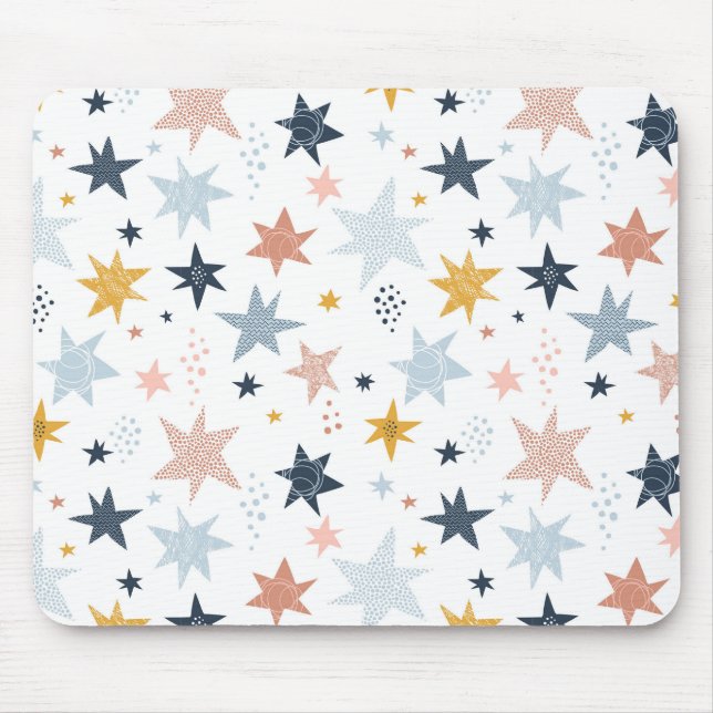 Fun Star Pattern Mouse Mat (Front)