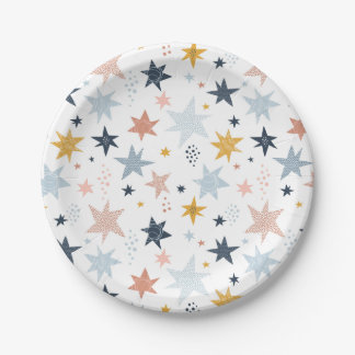 Fun Star Pattern Paper Plate