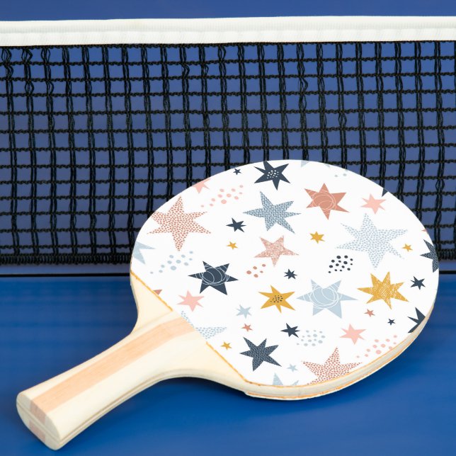Fun Star Pattern Ping Pong Paddle (Insitu)