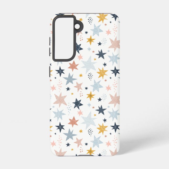 Fun Star Pattern Samsung Galaxy S21 Case (Back)