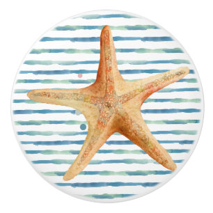 FUN STARFISH BEACH COASTAL VACATON CERAMIC KNOB