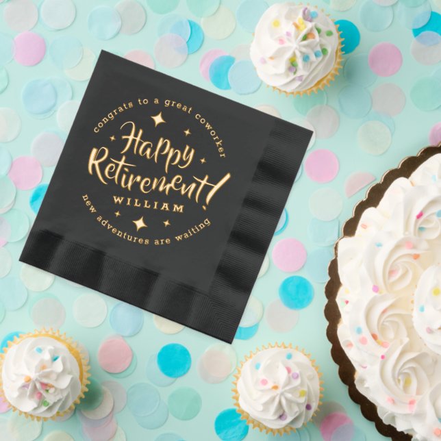 Fun Stars Retirement New Adventures are Waiting Foil Napkins (Insitu (Party))