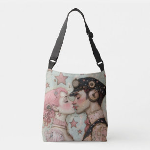 Fun Steampunk Couple  Crossbody Bag