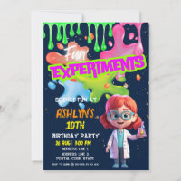Fun STEM Lab Redhead Girl Scientist Birthday Party