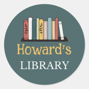 FUN! Sticker - Library -  Personalized - Add Name