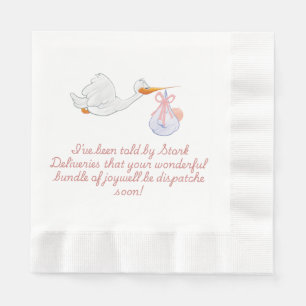 Fun Stork Baby Shower Design  Napkin