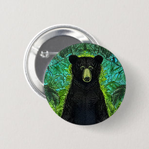 Fun Storybook Little Black Bear 6 Cm Round Badge