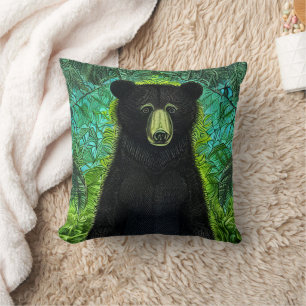 Fun Storybook Little Black Bear Cushion