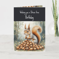 Fun Stress Free Nut Free Birthday Cute Squirrel