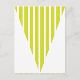 Fun Stripe Lime Green Colourful Flag Bunting Postcard
