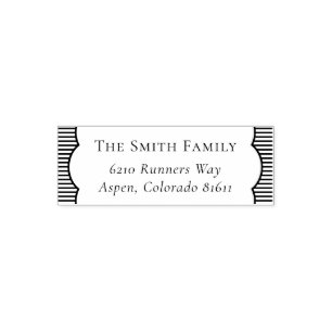 Fun Striped Return Address Self-inking Stamp