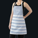 Fun Stripes Editable Colour Personalised Apron<br><div class="desc">This lovely design can be customised to your favourite colour combinations. Matching adult and junior designs available. Makes a great gift! Find stylish stationery and gifts at our shop: www.berryberrysweet.com.</div>