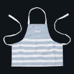 Fun Stripes Editable Colour Personalised Kid Apron<br><div class="desc">This lovely design can be customised to your favourite colour combinations. Matching adult and junior designs available. Makes a great gift! Find stylish stationery and gifts at our shop: www.berryberrysweet.com.</div>