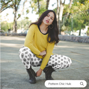 Fun Stylish Casual Workout Yoga Sugar Skull Capri Leggings