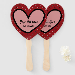 Fun Stylist Sweet Heart Party Supplies Template  Hand Fan