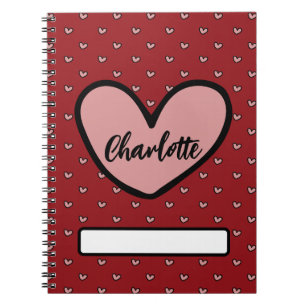Fun Stylist Sweet Heart pattern Stationery Gifts Notebook