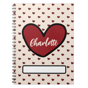 Fun Stylist Sweet Heart pattern Stationery Gifts Notebook