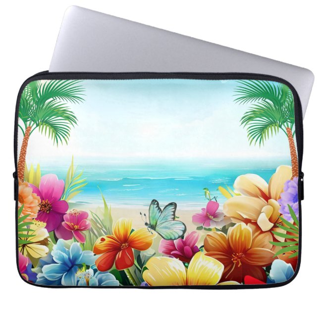 Fun Summer Beach Scene 2 Laptop Sleeve (Front)