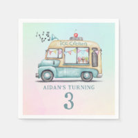 Fun Summer Ice Cream Truck Birthday Party Plate