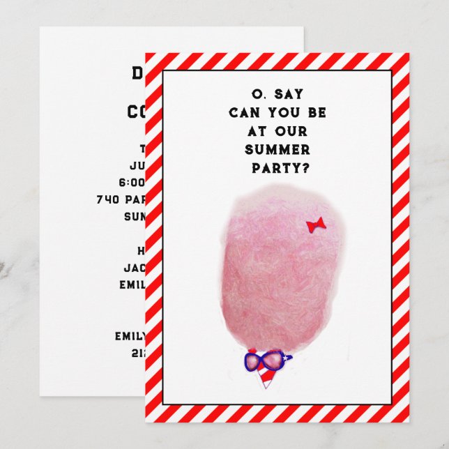 Fun Summer Party Invitations (Front/Back)