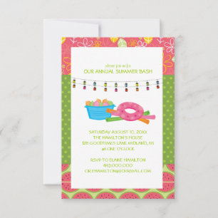 Fun Summer Pool Party Invitations