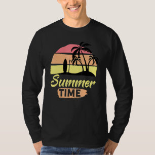 Fun Summer Time Happenings Sunshine Beaches Surfin T-Shirt