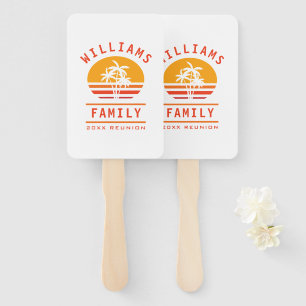 Fun Summer Vacation Tropical Beach Family Reunion Hand Fan
