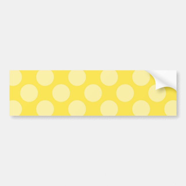 Fun Summer Yellow Polka Dots on Yellow Gifts Bumper Sticker (Front)