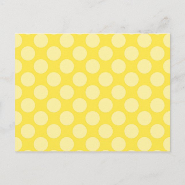Fun Summer Yellow Polka Dots on Yellow Gifts Postcard (Front)