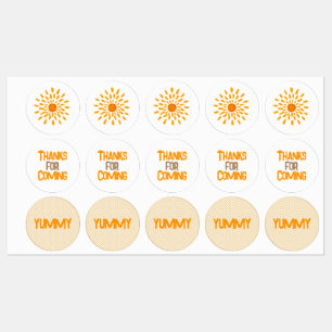 Fun sun shine Favour stickers 