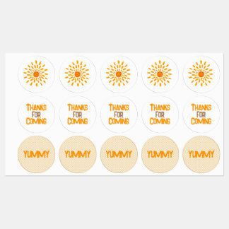 Fun sun shine Favour stickers